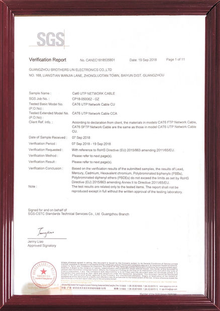 Porcellana Guangzhou Brothers Lin Electronics Co., Ltd. Certificazioni